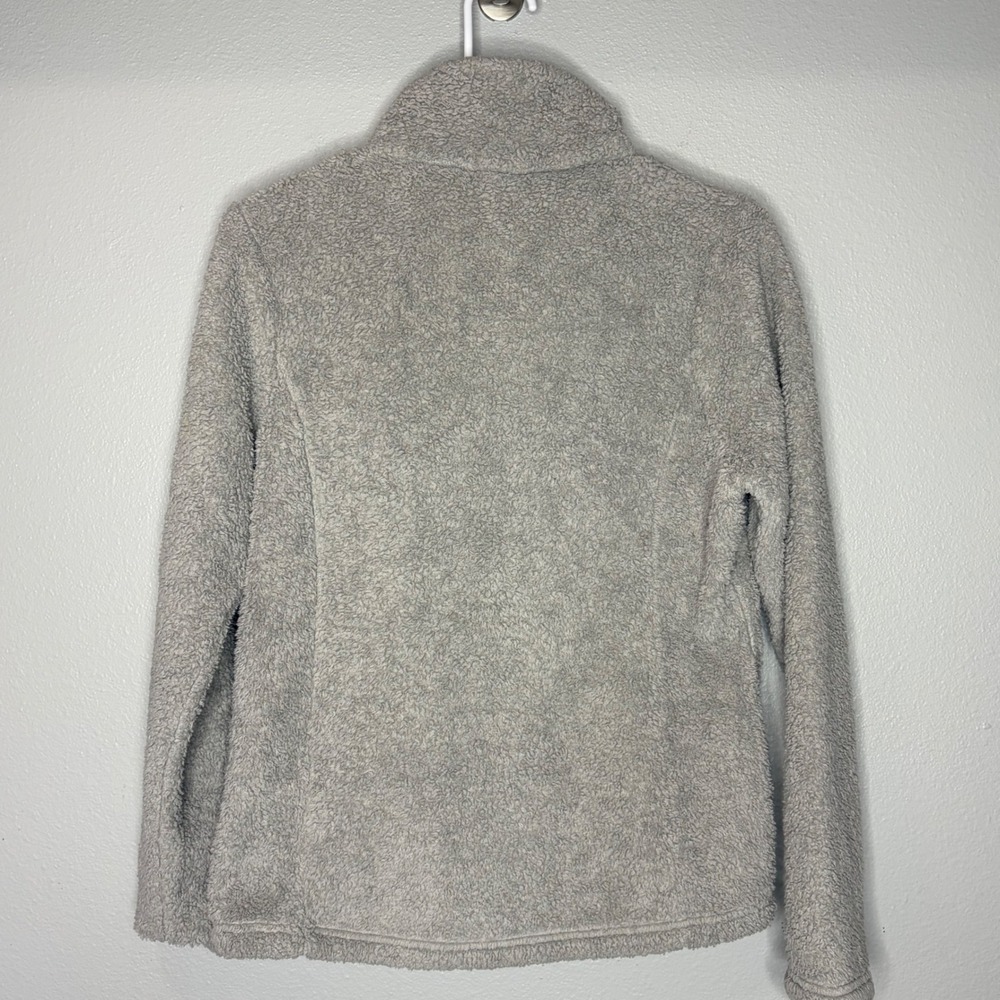 Patagonia Los Gatos 1/4 Zip Sherpa Fleece Pullover Grey/Beige Womens Small - Picture 8 of 10